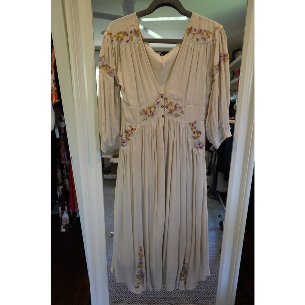 Cream Free People Flordal Dress Size M